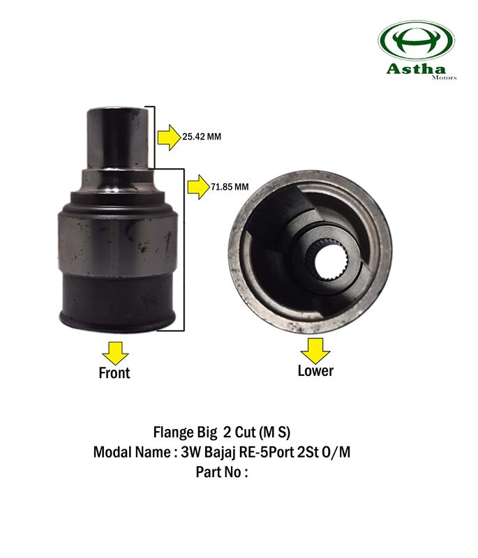 Flange MS 2 Cut Big 3W Bajaj RE-5Port 2St O/M